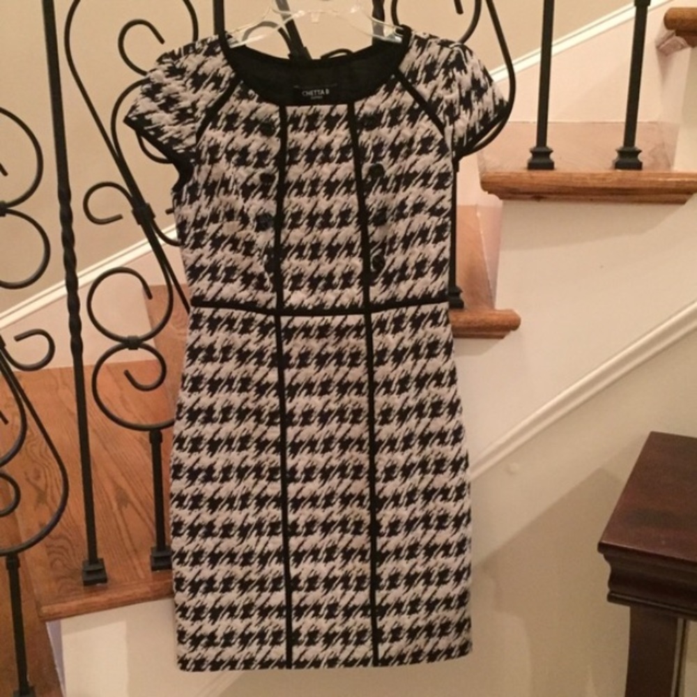 Reposh- Chetta B houndstooth dress size 4